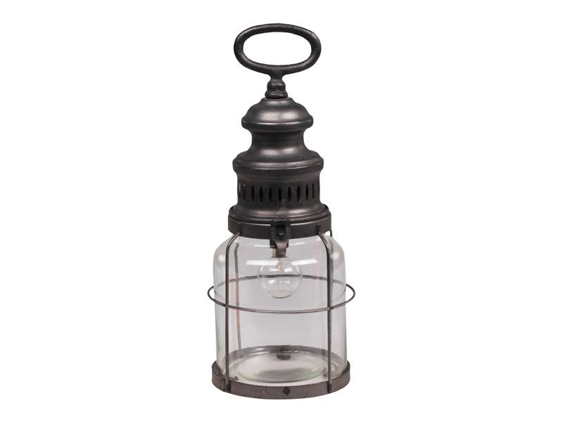 Chic Antique Lanterne inkl pære og timer. H32/Ø12 cm 