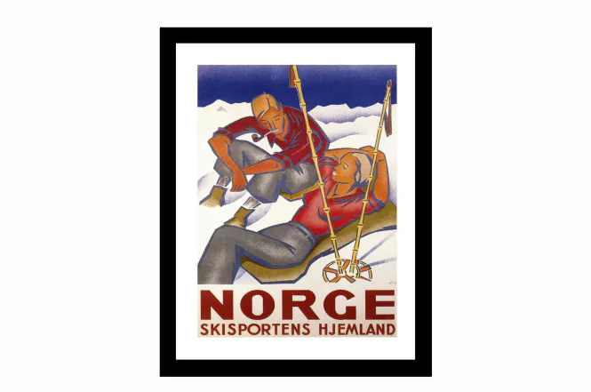 Hovedbilde Bilde med glass og ramme Skisportens hjemland 