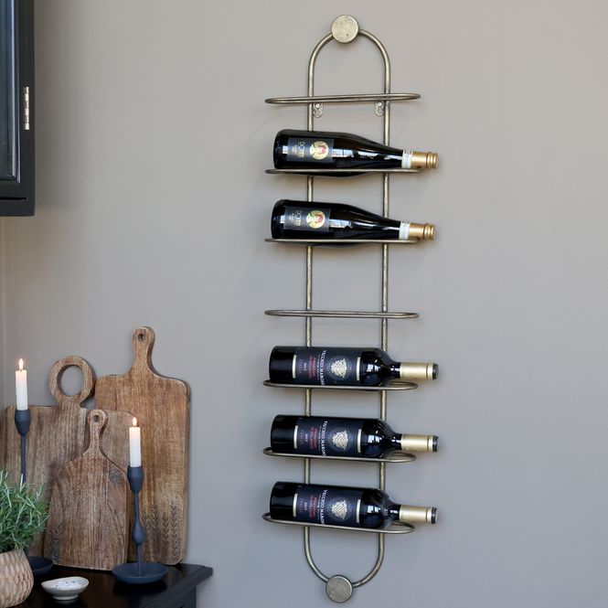 Hovedbilde Vinholder til vegg - messing 