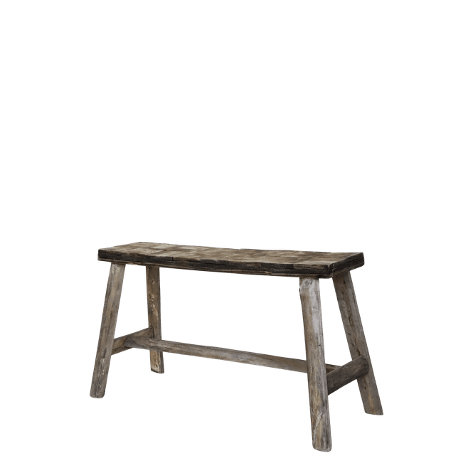 Hovedbilde Benk med mønster på setet. H45/L80/B24 cm natur