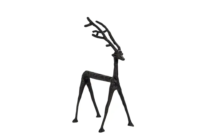 Hovedbilde Reinsdyr Svart Metall 37 cm 