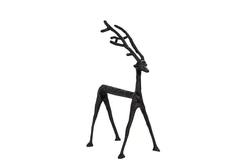 Reinsdyr Svart Metall 37 cm 