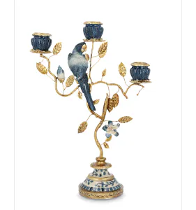 Hovedbilde Lysestake Papeg&oslash;ye Bl&aring; GullBlad